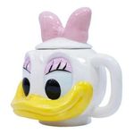 Caneca de Porcelana 3D com Tampa Margarida - 01 Unidade - Disney