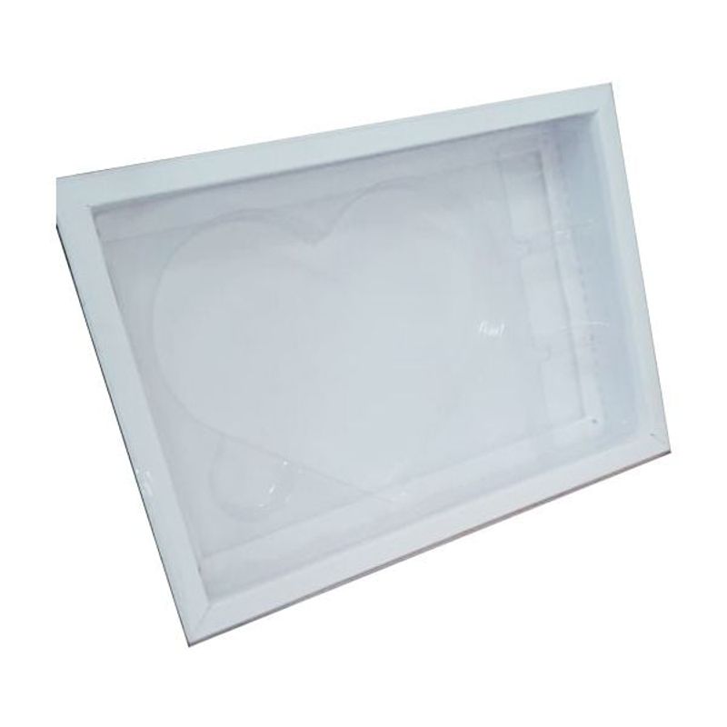Caixa Coração Plano G Branca - 05 unidades - Crystal