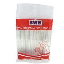 Palito para Pirulito Pequeno Cristal - 100 Unidades N°9 - BWB