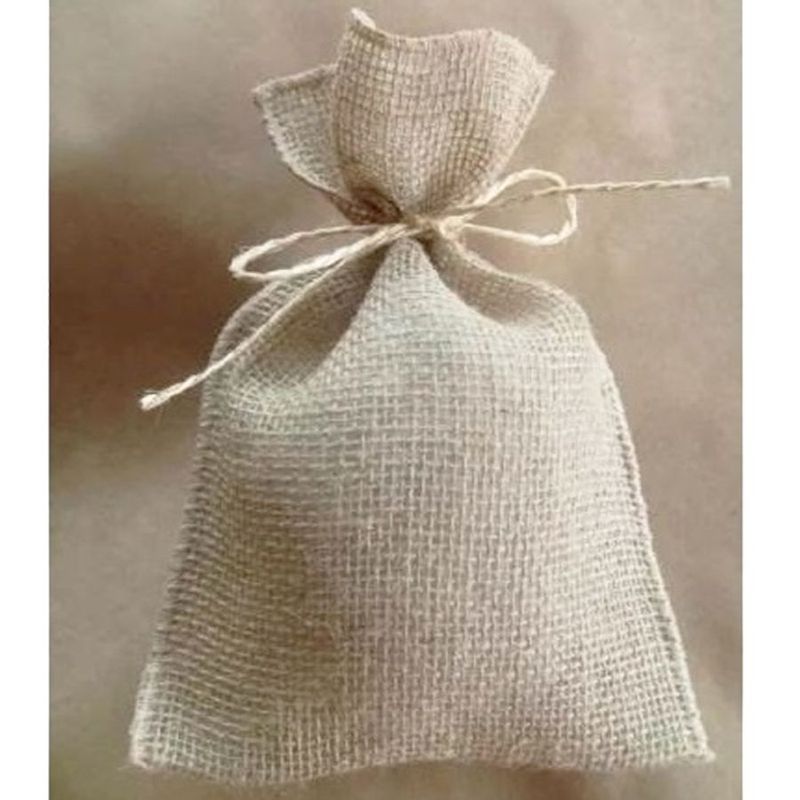 Saco de Juta para Lembrancinhas Nº 3 - 17x30cm - 5 unidades - EcoArt Embalagens
