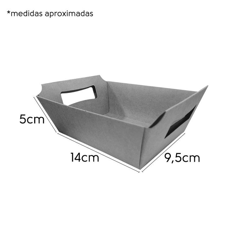 Cesta de Papel P 9,5x14x5cm - Kraft - 10 Unidades - ASSK