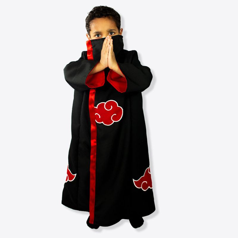 Macacão Capa Kigurumi Infantil Akatsuki Tam. 8/12