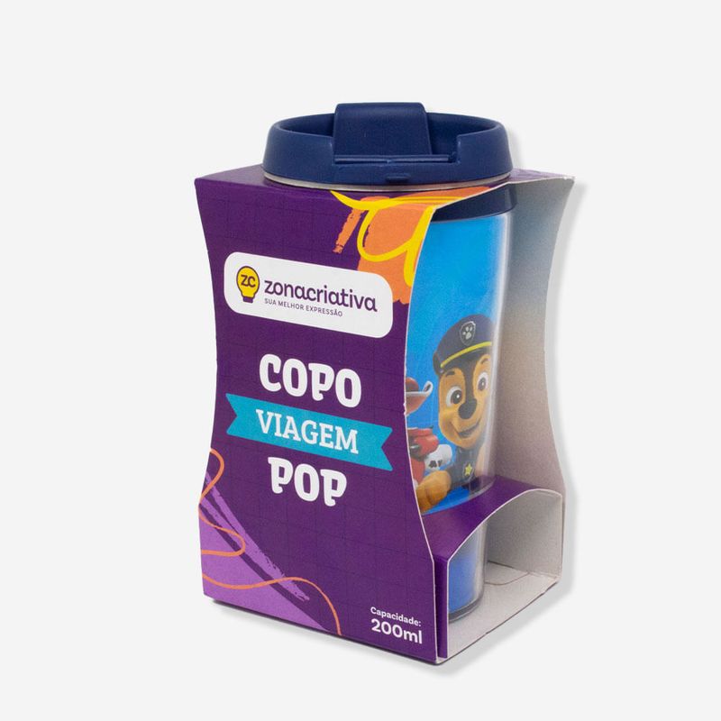 Copo Viagem Infantil Pop Patrulha Canina