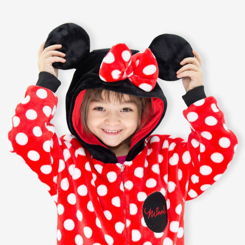 Macacão Kigurumi Infantil de 7 a 8 Anos Minnie - Disney