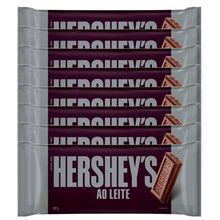 Kit 8 Tabletes Ao Leite 82g - Hersheys