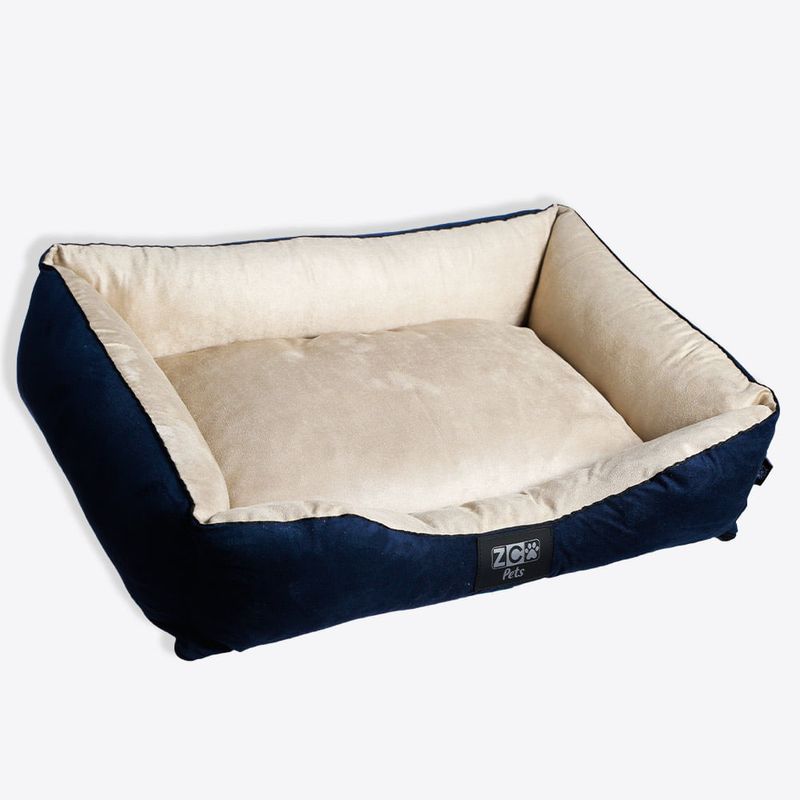 Cama Zonacriativa Pets Azul Marinho e Bege - ZonaCriativa M