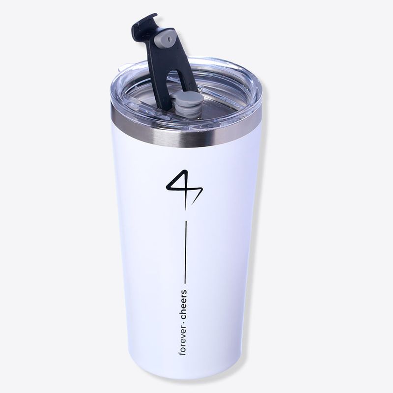 Copo Térmico Branco Forever Cheers - ZonaCriativa