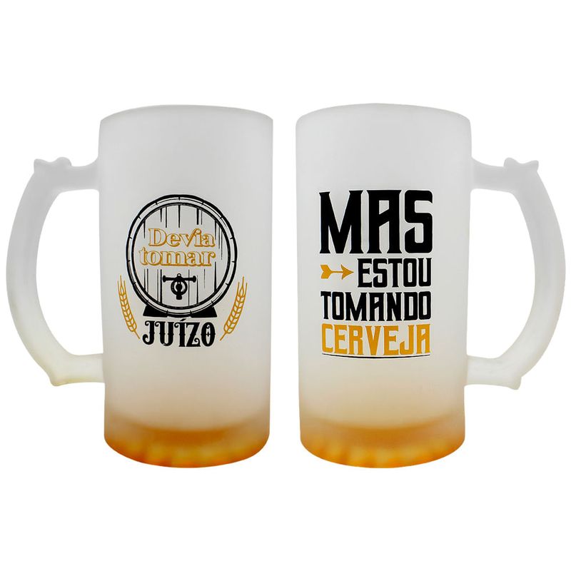 Kit c/2 Caneca de Chop Tomar juízo