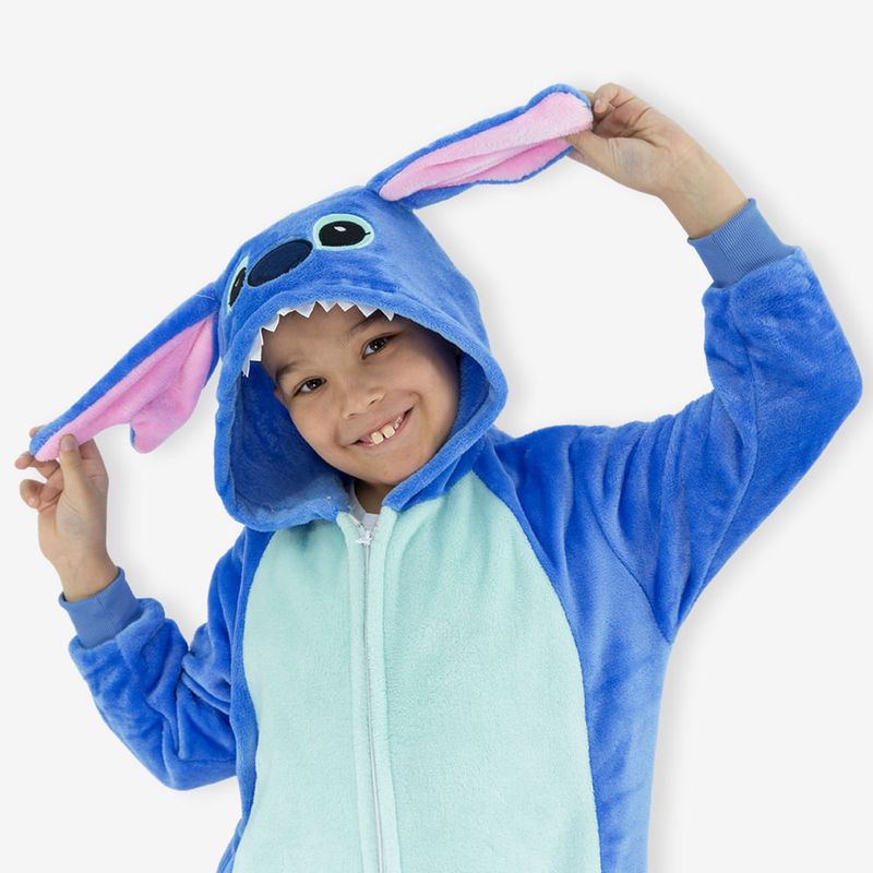 Macacão Kigurumi Infantil de 7 a 8 Anos Stitch – Disney
