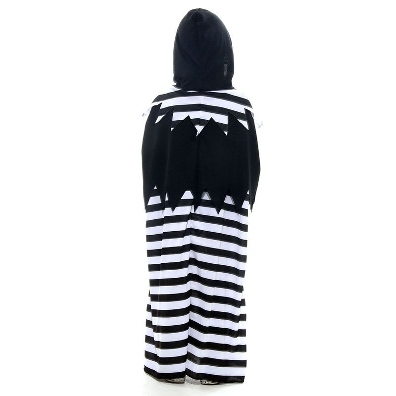 Fantasia Palhaço Preto e Branco Túnica Infantil com Máscara - Halloween P