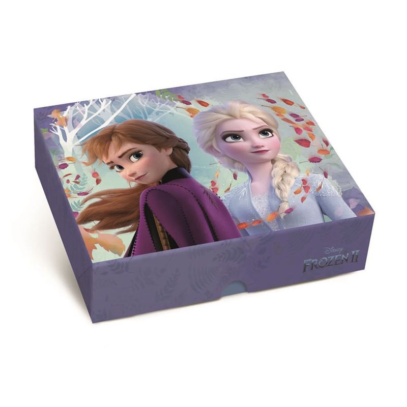 Caixa Retângular com Tampa e Fundo Decorado New Frozen Dois P 17X13,5X4,5 - 10 Un