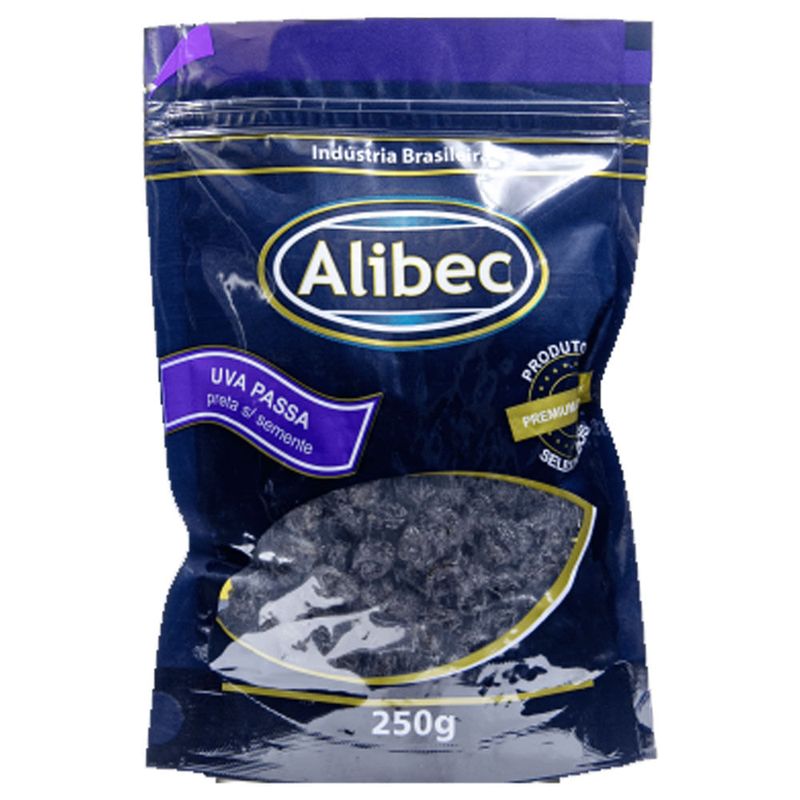 Uva Passa Preta sem Semente 250g - Alibec