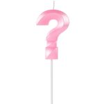 Vela de Aniversário Interrogação Rosa - Silver Festas