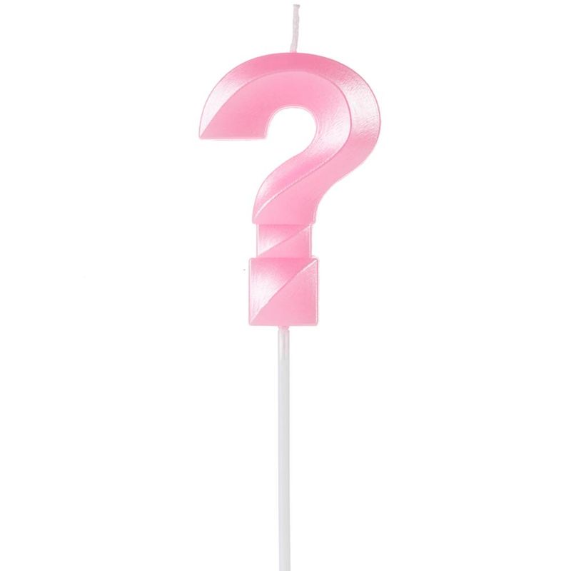 Vela de Aniversário Interrogação Rosa - Silver Festas