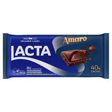 Tablete de Chocolate Meio Amargo Amaro 80g - Lacta