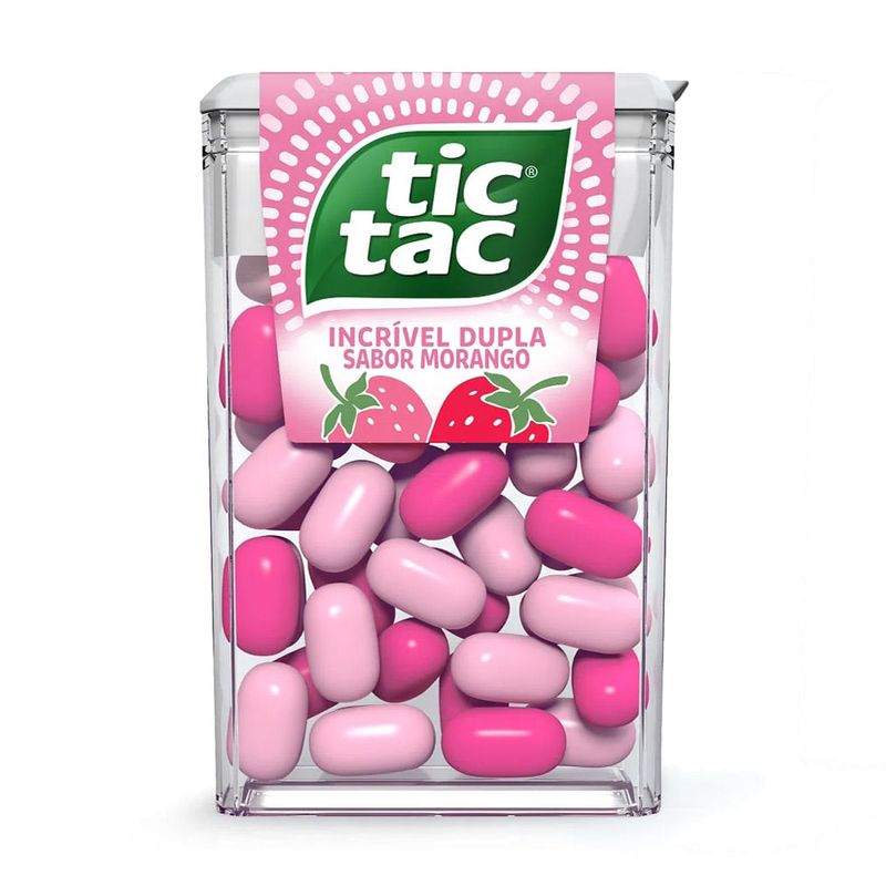 Pastilha Tic Tac Morango 14,5g c/14 - Ferrero