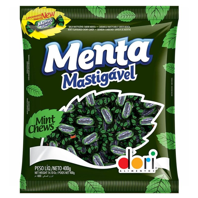 Bala Mastigável Menta 400g - Dori