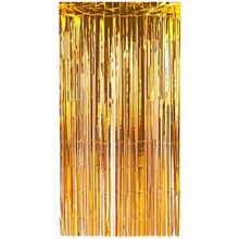 Cortina Decorativa Metalizada Dourada 100x200cm Un - Silver Plastic