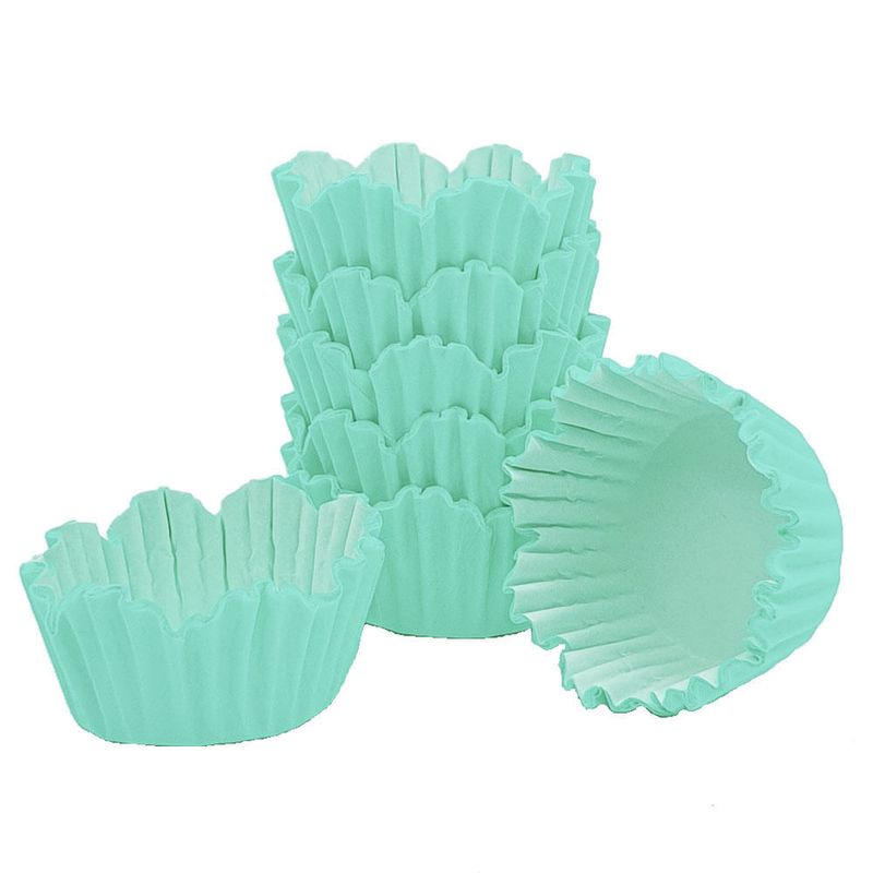 Forminha Lisa Recortada para Doces Azul No 4 c/100 - Reiki
