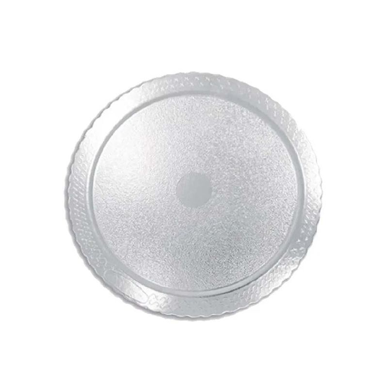 Prato Plano Cake Board Prata Redondo 21cm - Ultrafest