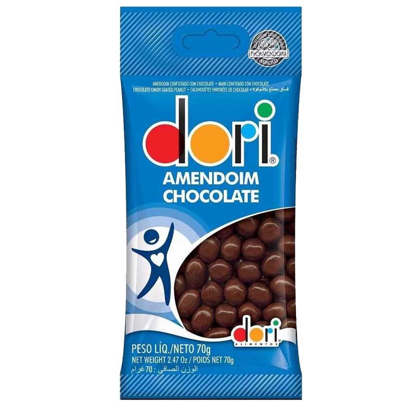 Amendoim Confeitado Chocolate 70g - Dori