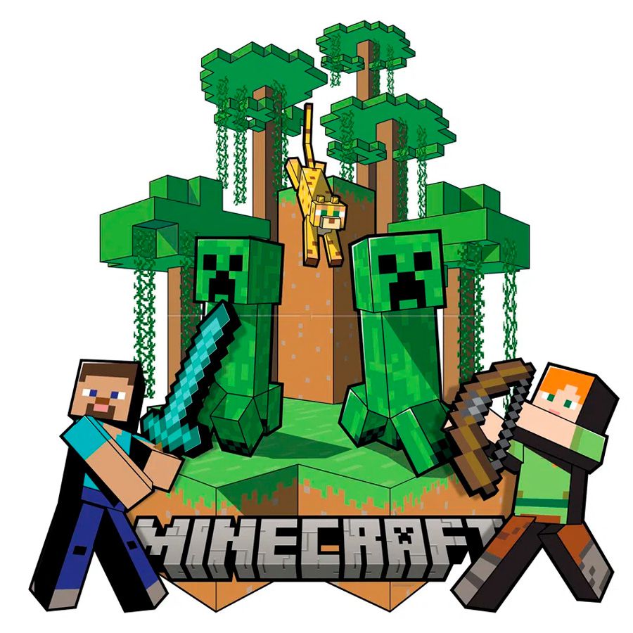 Enfeite de Mesa Festa Minecraft - 8 Unidade - Junco - Rizzo Festas - Rizzo  Embalagens