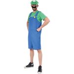 Fantasia Luigi Adulto Verão - Super Mario  P