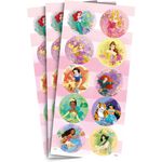 Adesivo Redondo Decorativo - Princesas Disney - 30 unidades - Regina