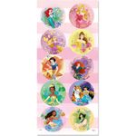 Adesivo Redondo Decorativo - Princesas Disney - 30 unidades - Regina