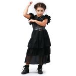 Fantasia Vandinha Familía Addams - Vestido Baile Infantil - Halloween M