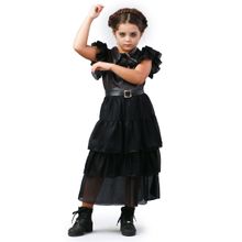 Fantasia Vandinha Familía Addams - Vestido Baile Infantil - Halloween