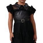 Fantasia Vandinha Familía Addams - Vestido Baile Infantil - Halloween M