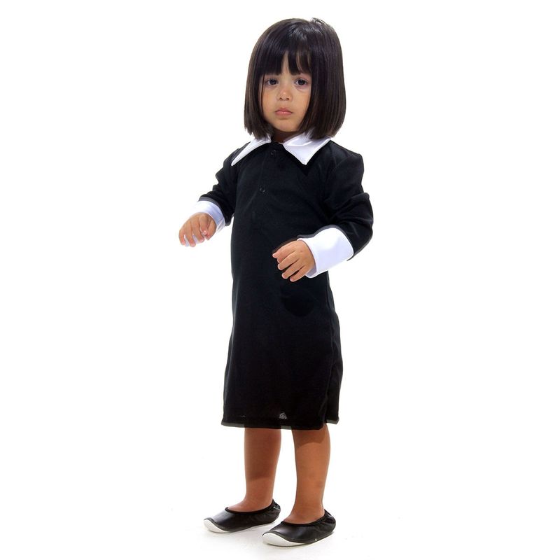 Fantasia Vandinha Família Addams Vetsido Bebê - Halloween  M