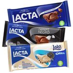 Kit 3 Tabletes Original + Diamante Negro + Laka Oreo 80g - Lacta