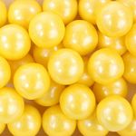 Confeito Sugar Beads Perolizado Amarelo - 10mm - 1 unidade - Cromus Allonsy