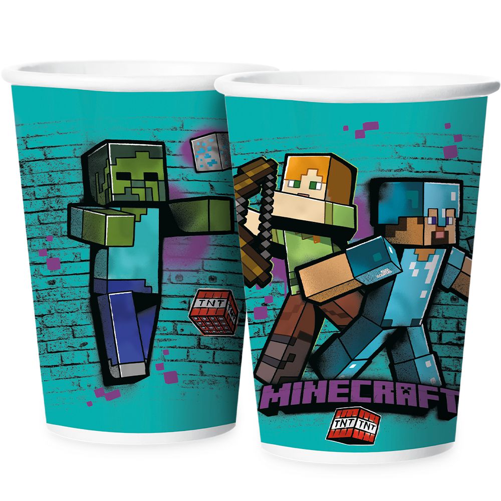 Adesivo Quadrado Minecraft - 3 Cartelas - 10 cm x 23 cm - 30