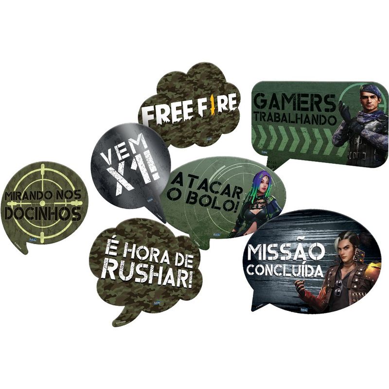 Topo Para Bolo MDF Free Fire - 1 Unidade - Festcolor - Rizzo - Loja de  Confeitaria