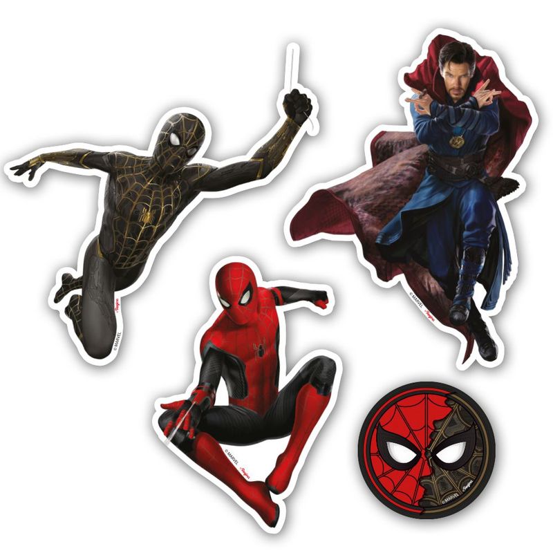 5 Topo Decoração de Bolo Tema Festa Homem Aranha - Fantasia Kids