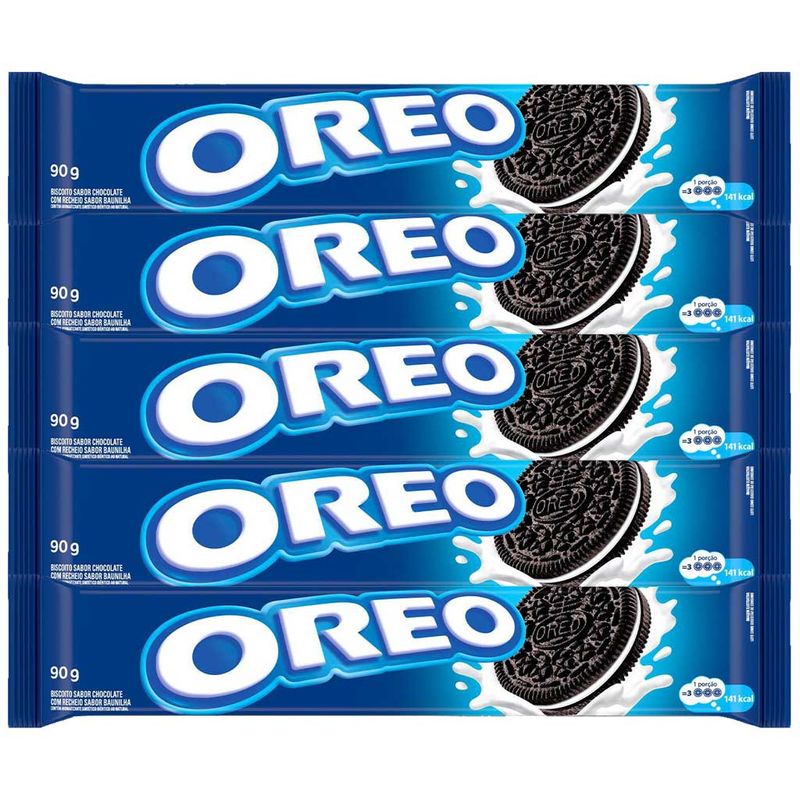 Kit 5 Oreo Baunilha 90g - Mondelez