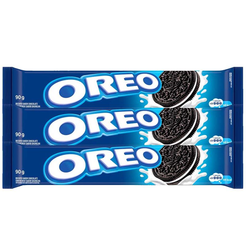 Kit 3 Oreo Baunilha 90g - Mondelez