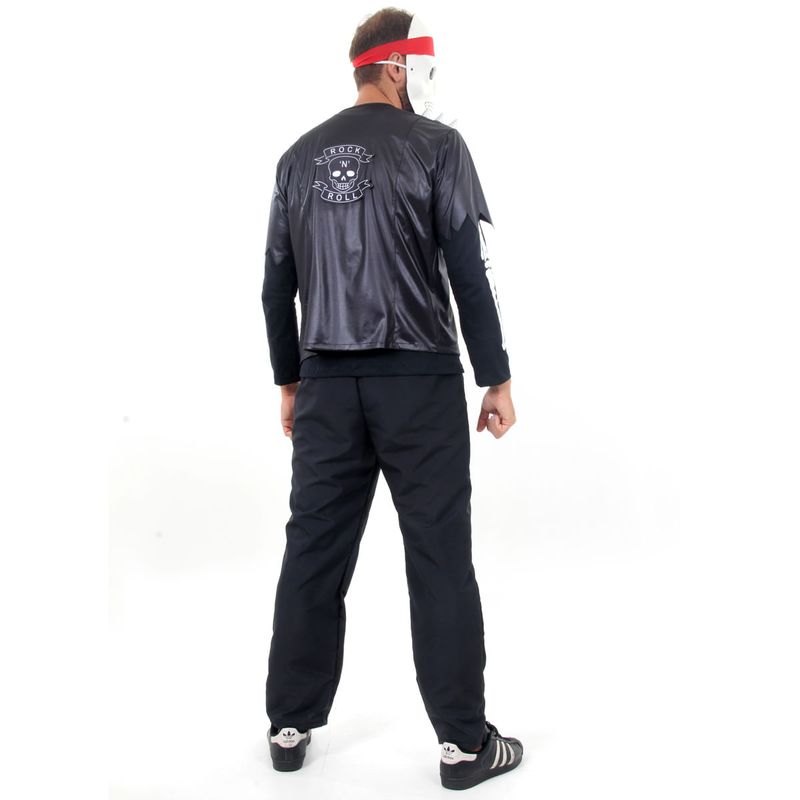 Fantasia Caveira Rockeiro Adulto - Halloween  P