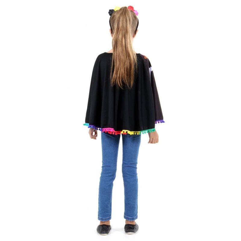 Fantasia Poncho Caveira Mexicana - Halloween M