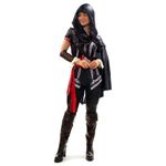 Fantasia Guerreira Assassina Adulto com Capa e Capuz
 M