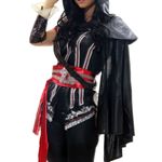 Fantasia Guerreira Assassina Adulto com Capa e Capuz
 M