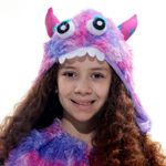 Fantasia Monstrinha Roxa Infantil com Capuz e Luvas
 G