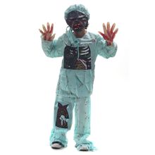 Fantasia Médico Zumbi Infantil com Peitoral e Máscara - M