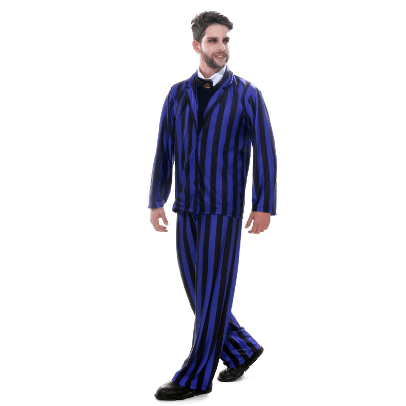 Fantasia Gomez Família Addams Terno Adulto - Halloween M