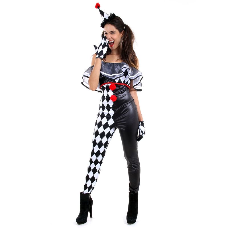 Fantasia Palhaça Assassina Heat Girls - Halloween P
