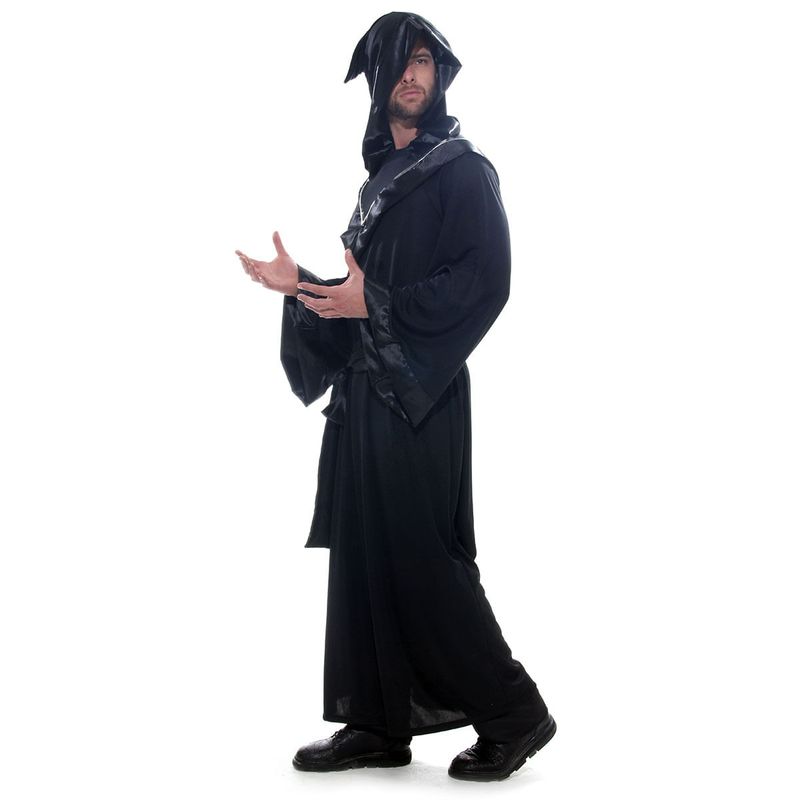 Fantasia Feiticeiro Mago Adulto com Chapéu - Halloween P