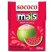 Água de Coco Sabor Melancia 200ml - Sococo